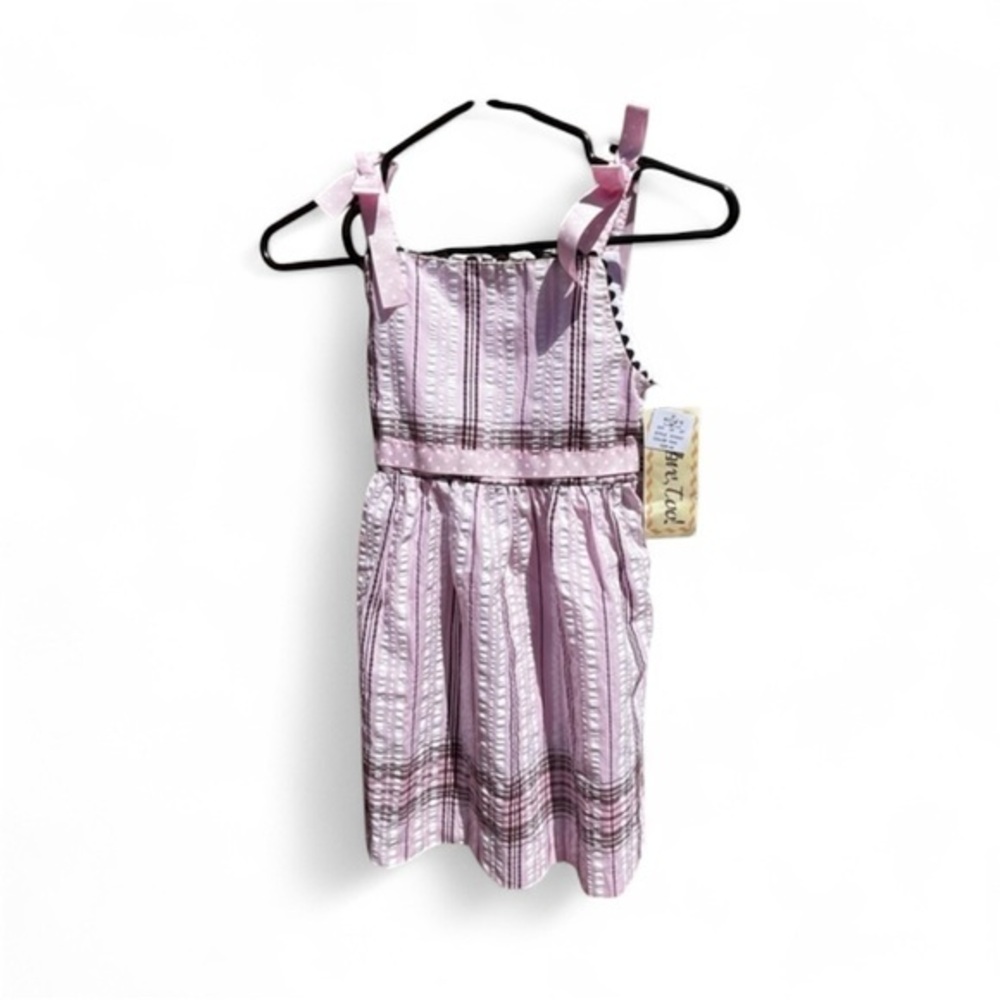 Pink Striped Kids Dress 6x